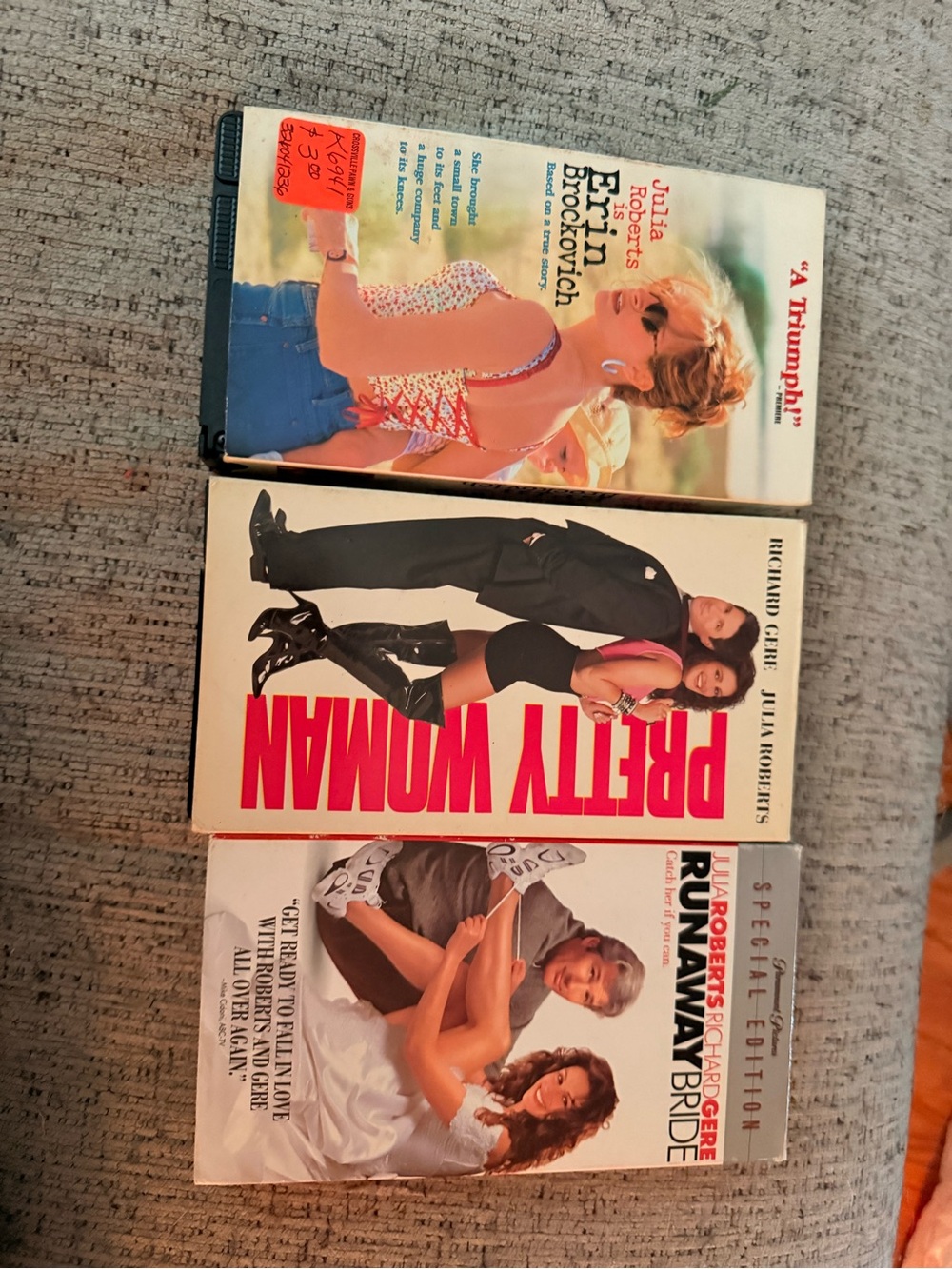 Three Vintage Romantic Comedy VHS Tapes - Bright Covers